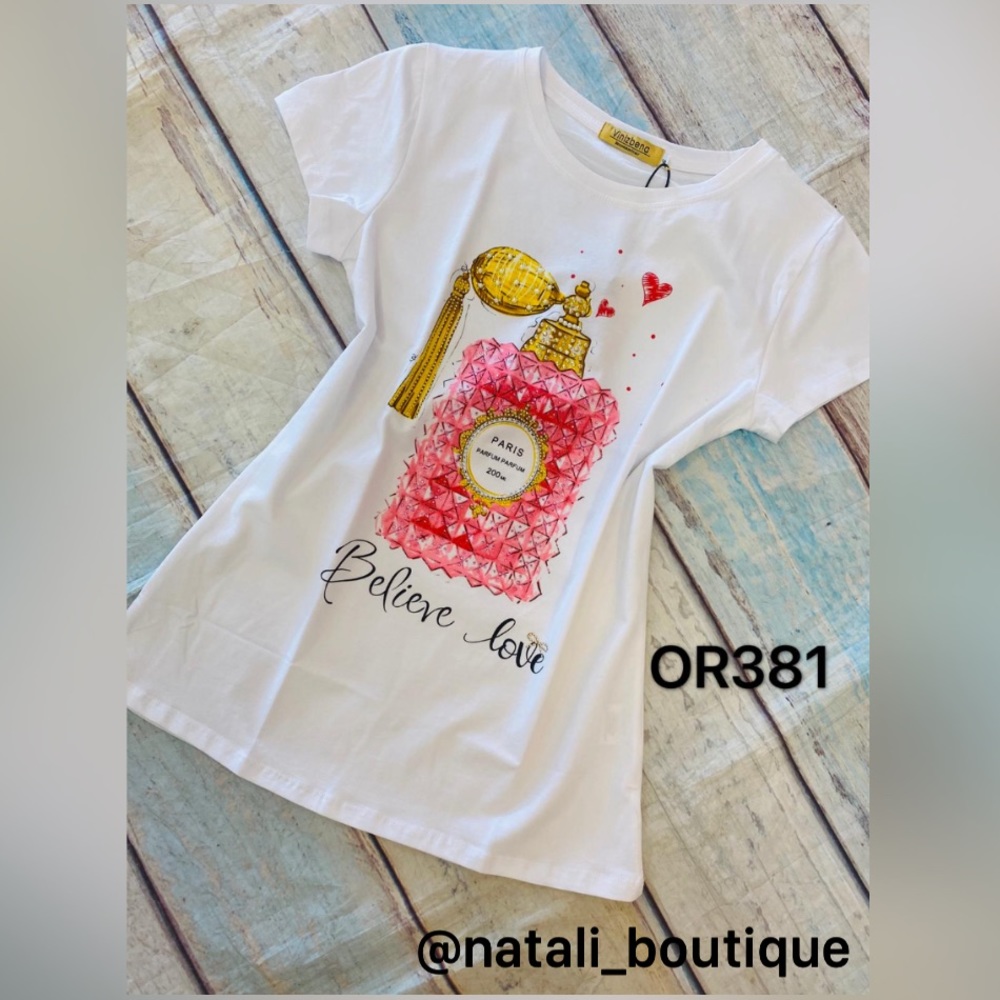 Vinizbena T-Shirt size S color white/pink